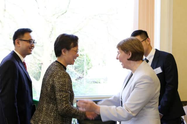 Councillor Kay Cutts meets with Chinese delegates