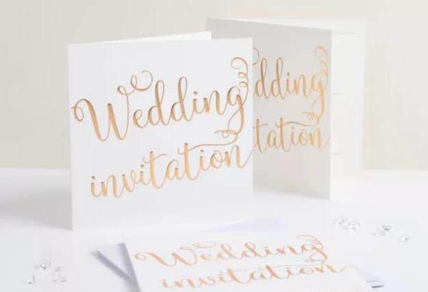 The range includes invitations.