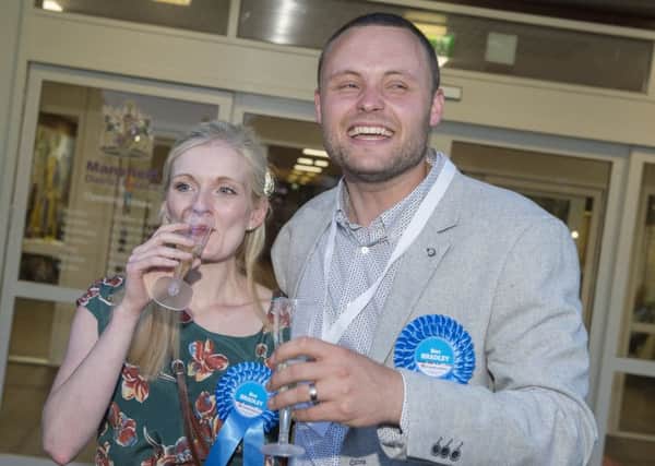 General Election 2017 - Civic Centre, Mansfield
Sir Alan Meale loses his seat to ConservativeÃ¢Â¬"s Ben Bradley. Ben celebrating with wife Shanade

Picture: Sarah Washbourn / www.yellowbellyphotos.com