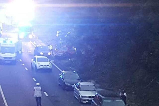The scene of the crash.