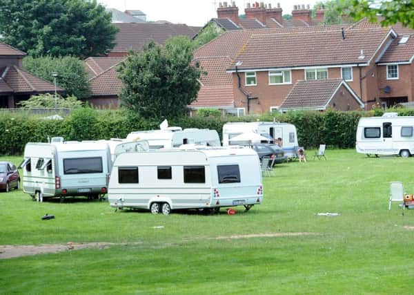 Some of the caravans on Sutton Lawn. Picture: Anne Shelley.