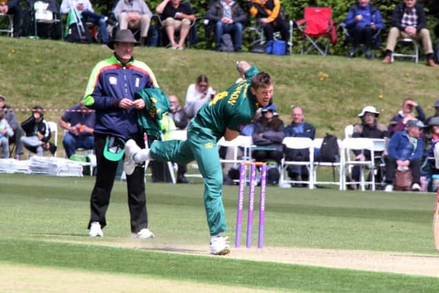 James Pattinson in action.