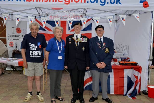 Pictured includes Bill Woods, Alec Wright, John Richardson and Edwina Morris