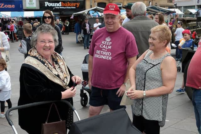 Vintage revellers at the Armed Forces Day event in Mansfield, United Kingdom, 25th June 2017. Photo by Glenn Ashley.