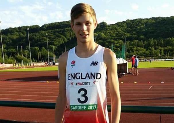 One of Mansfield Harriers rising stars, Alex Rieley, who made his England debut.