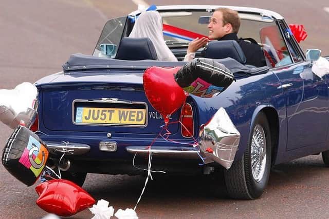 The royal wedding car that Kate helped to decorate for Prince Wiiliam and Kate Middleton in 2011.