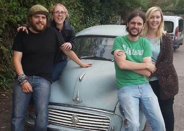 From left  Don Baschek and Carla Jacobs Chloe Silvers and Geoff Carlin, who are taking on the Mongol Rally on July 16.