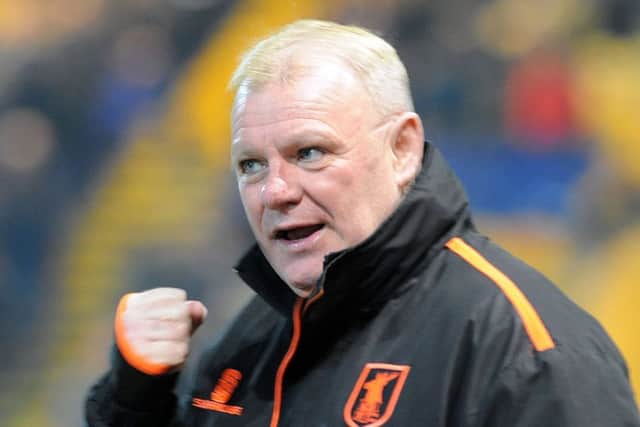 Mansfield v Accrington Stanley.Steve Evans.