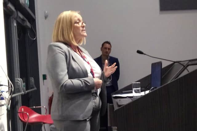Louise Knott Vice Principal at Vision West Nottinghamshire College, at the launch of The New Place Story for Ashfield at University Centre, Vision West Nottinghamshire College on June 30 2017.