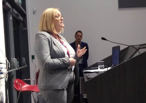 Louise Knott Vice Principal at Vision West Nottinghamshire College, at the launch of The New Place Story for Ashfield at University Centre, Vision West Nottinghamshire College on June 30 2017.