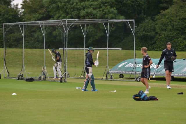 Nottinghamshire County Cricket Club training at The John Fretwell Sporting Complex