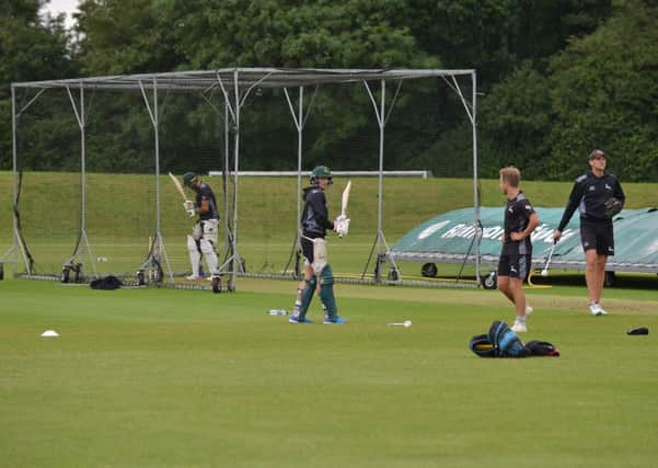 Nottinghamshire County Cricket Club training at The John Fretwell Sporting Complex