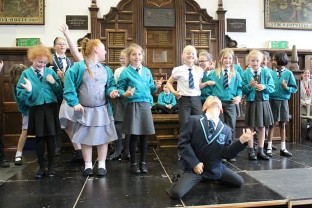 No sign of stage fright from these youngsters at the show.