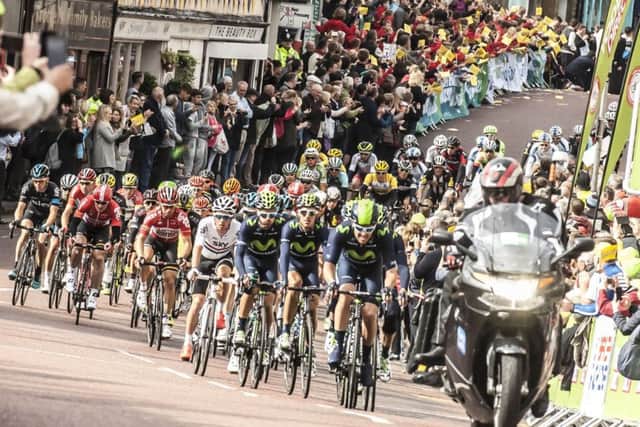 Scenes like this are expected when the Tour Of Britain cycle race passes through Mansfield.