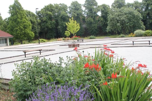 The ptanque courts at Titchfield Park, Mansfield - just one of the many attractions in the district's open spaces