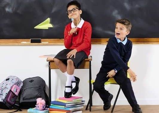 The Aldi school uniform is pictured.