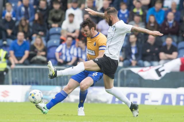 Zander Diamond clears the ball from danger
