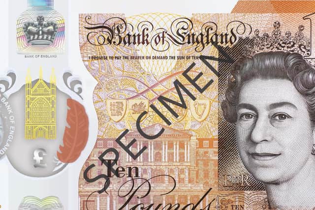 The new 10 note. Photo - Bank of England.