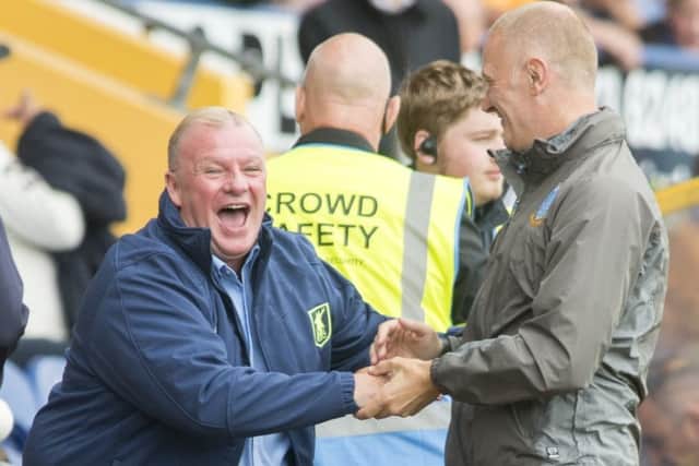 Mansfield Town v Sheffield WednesdayPre-season friendly 2017/18Mansfield manager Steve Evans shares a joke with Wednesday coach Lee Bullen