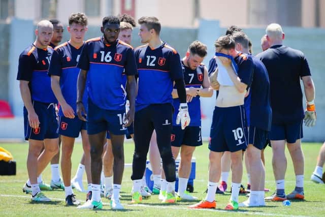Stag' new-look squad in training. Photo by Chris Holloway