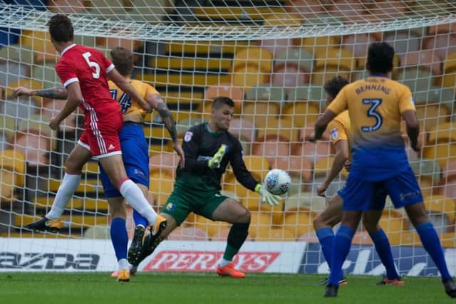 Mansfield Town vs Middlesborough - Dael Fry equalises for Middlesborough - Pic By James Williamson