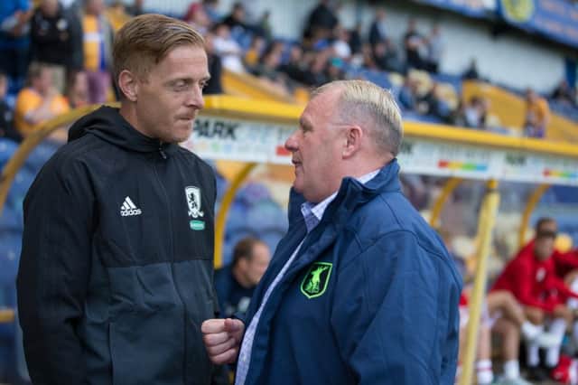 Mansfield Town vs Middlesborough - Steve Evans and Garry Monk - Pic By James Williamson