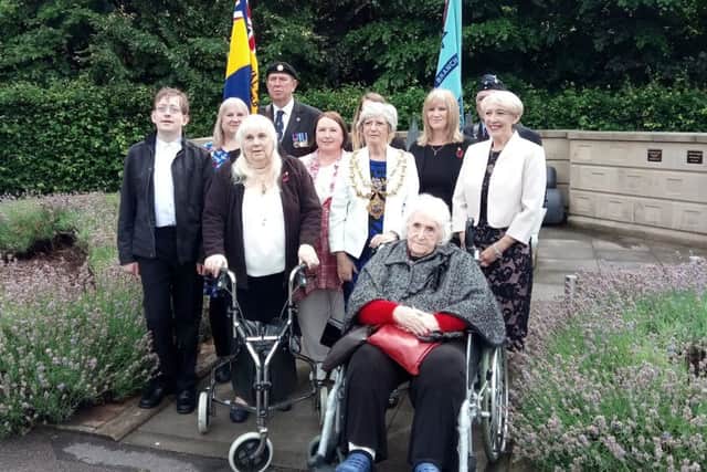 A new stone to commemorate the military service of driver Albert Henry Ward has been unveiled after at a special ceremony at the Mansfields Heroes Memorial.