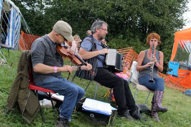 Just making music Nick Moorland, Andy Martin, Deborah Short.