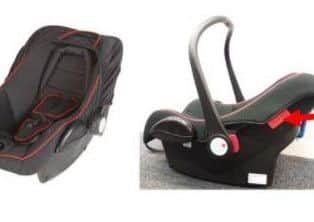 The Fisher Price car seat.