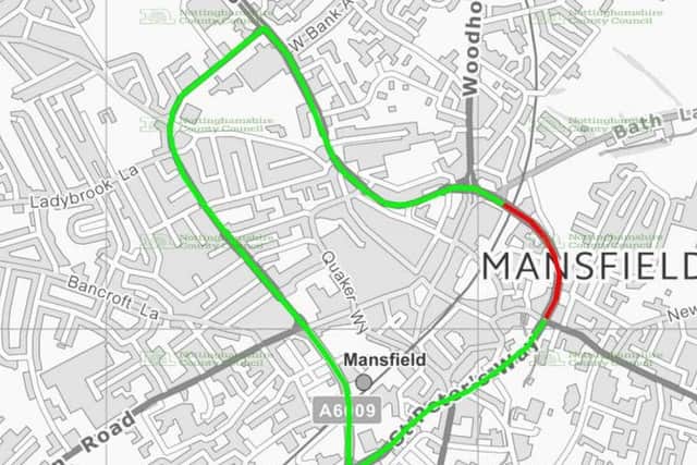 The proposed diversion route.