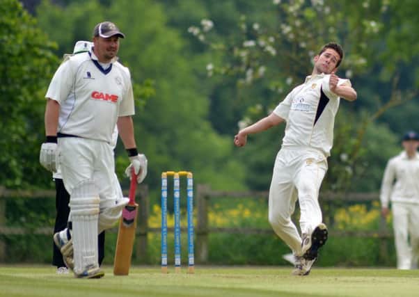 Bowler Jack Dickens, who took four wickets in a fine spell for Thoresby Colliery. (PHOTO BY: Rachel Atkins)