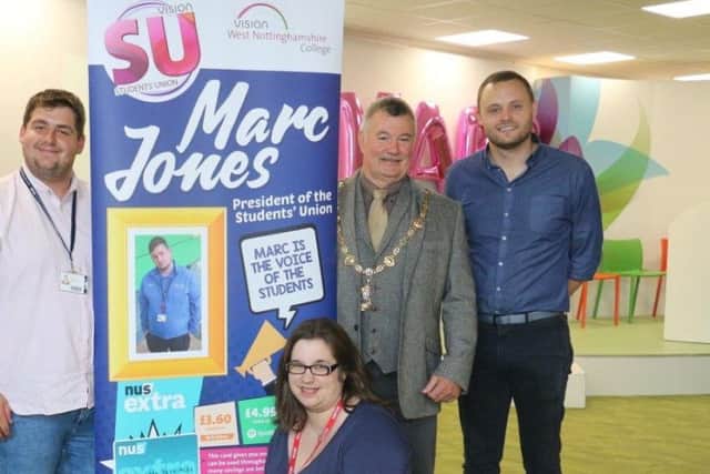 Simon Blake, Marc Jones, Cllr Kevin Brown and Ben Bradley with Emily Chapman (seated).