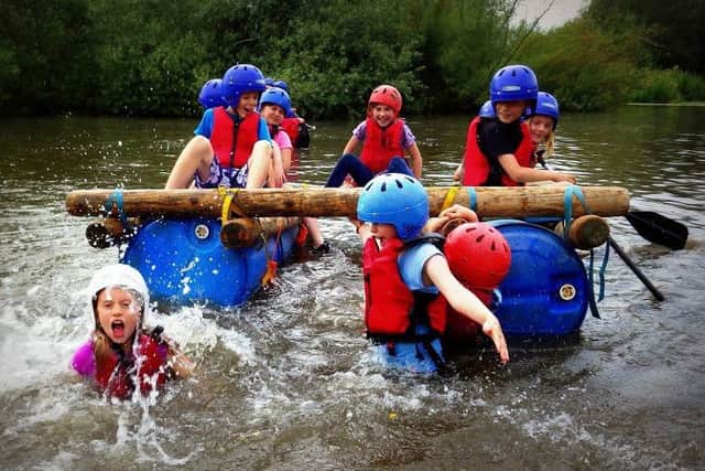 Rafting fun at Walesby Forest.