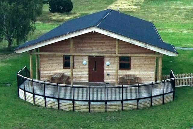 A residential lodge at Walesby Forest outdoor adventure activity centre.