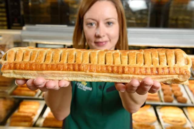 The foot-long sausage roll is now on sale at Morrisons in Mansfield.