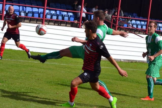 Action from Shirebrook Town's 2-0 home win over Glasshoughton Welfare.