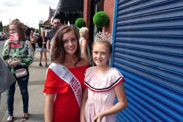 Miss Mansfield 2017  Chloe Rose Adkin and Madison Cantril, 10 at the relaunch of Kat Kouture in Annesley Woodhouse.