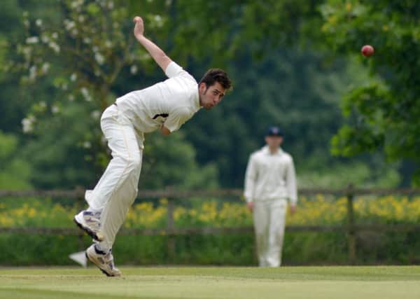 Bowler Jack Dickens, who took three key wickets for Thoresby Colliery.