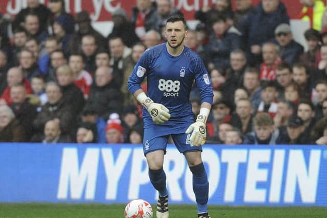 IN PICTURE: Jordan Smith.
SPORT: LEAD: Nottingham Forest v Derby County.  Sky Bet Championship match at the City Ground, Nottingham.  Saturday, 18th March 2017.
MARK FEAR - MARK FEAR PHOTOGRAPHY.  CONTACT markfearphotographer@outlook.com (+44) 753 977 3354