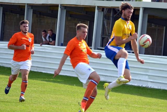 Action from Shirebrook Towns heavy defeat at the hands of Yorkshire Amateur.