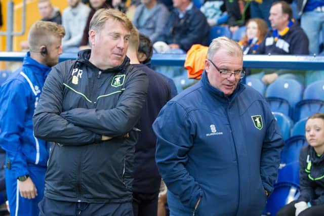 Mansfield vs Lincoln - Paul Raynor and Steve Evans - Pic By James Williamson