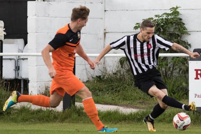Action from Clipstones ninth defeat on the spin at home to Athersley. (PHOTO BY: Andy Sumner)