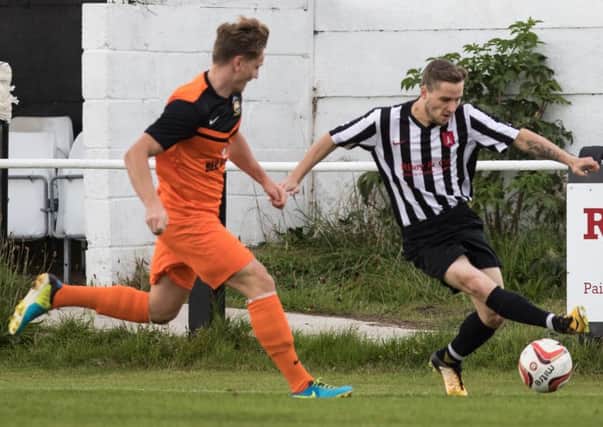 Action from Clipstones ninth defeat on the spin at home to Athersley. (PHOTO BY: Andy Sumner)