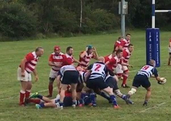 Action from Mansfields 32-26 victory at home to Nottingham Moderns on Saturday.