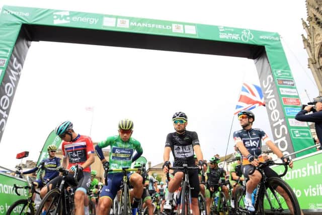 Tour of Britain 2017 stage 4 from Mansfield to Newark-On-Trent. Riders on the start line in Mansfield. Picture: Chris Etchells