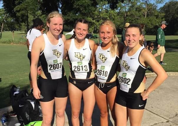 Bethany Williams (second from left, number 2613) and her University of Central Florida teammates.
