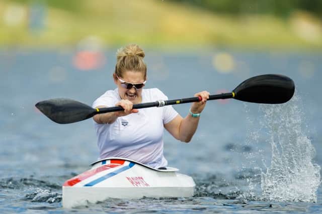 Charlotte Henshaw pictured competing at July's BCU Regatta in the kayak. Pic credit: AE Photos.