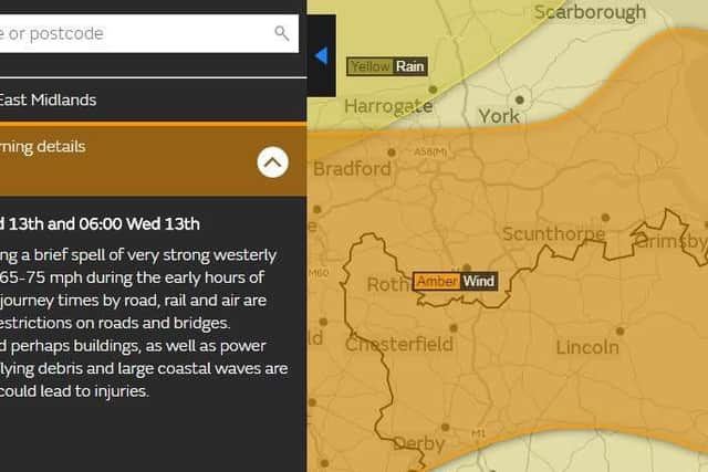 Storm Aileen is set to hit the county tonight.