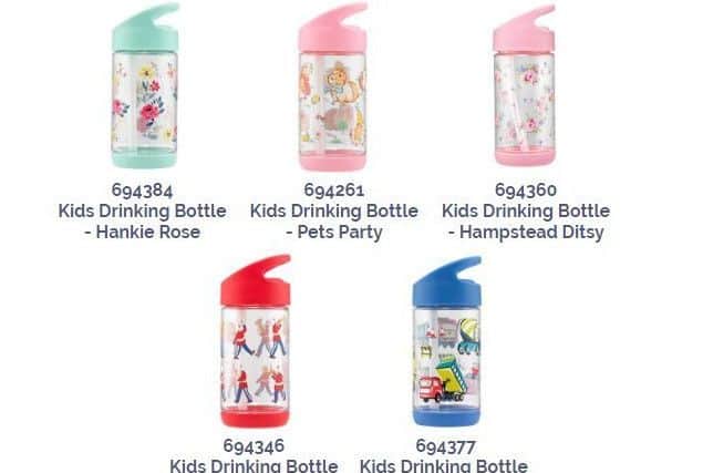 The Cath Kidston water bottle affected.