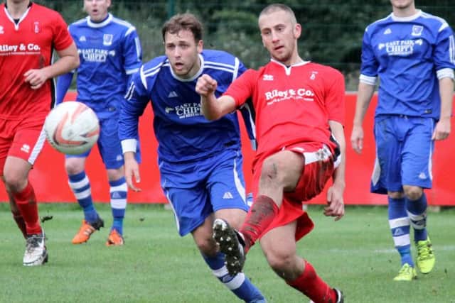 Action from Clipstones 3-2 defeat at Hall Road Rangers on Saturday. (PHOTO BY: Dan Walker)